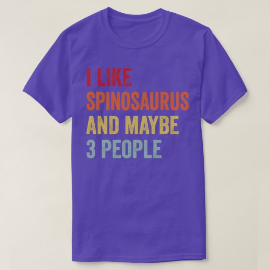 Ik hou van Spinosaurus, misschien 3 mensen Spinosa T-shirt (Design voorkant)