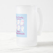 Ik hou van Spooky Halloween. Matglas Bierpul (Voorkant rechts)