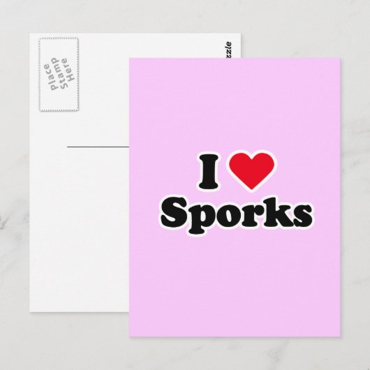 Ik hou van sport briefkaart (Voorkant / Achterkant)
