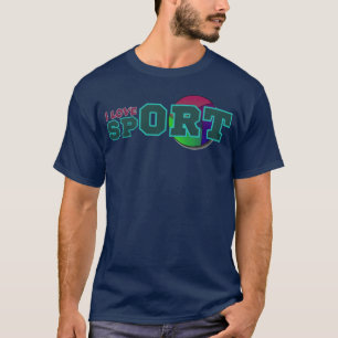 Ik hou van sport grappig t-shirt
