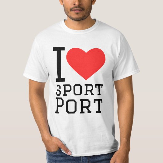 Ik hou van sport haven t-shirt (Voorkant)