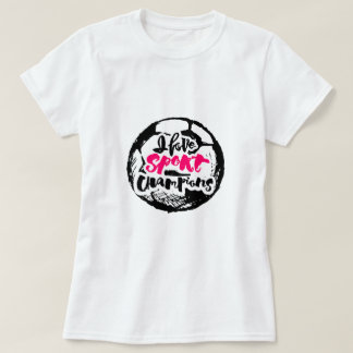 Ik hou van Sport Kampioenen Typografie Ontwerp T-shirt