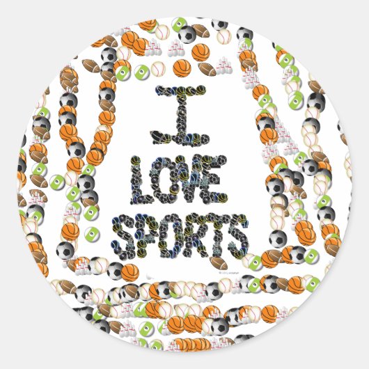 Ik hou van sport Sticker (Voorkant)