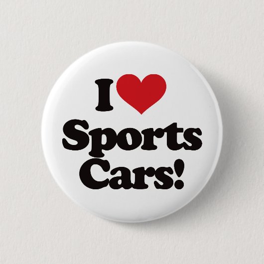 Ik hou van sportauto's! ronde button 5,7 cm (Voorkant)