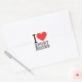 Ik hou van sportboeken vierkante sticker (Envelop)