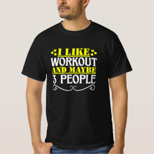 ik hou van sporten en misschien 3 mensen t-shirt