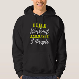 Ik hou van sporten en misschien wel 3 mensen hoodie
