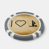 Ik hou van sporten poker chips (Enkel)