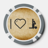 Ik hou van sporten poker chips (Achterkant)