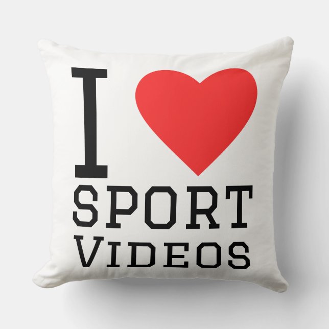 Ik hou van sportvideo kussen (Voorkant)