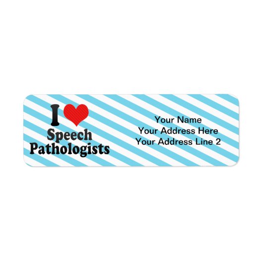 Ik hou van spraakpathologen etiket (Voorkant)