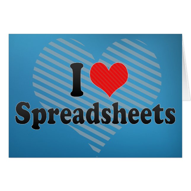 Ik hou van spreadsheets (Voorkant Horizontaal)