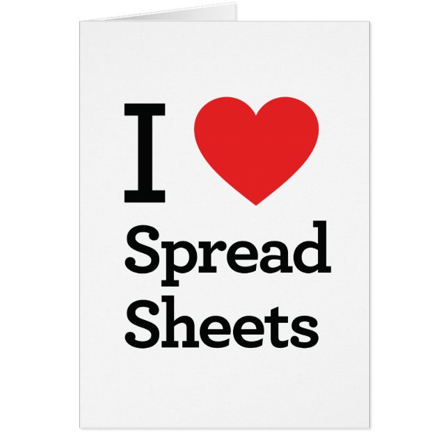 Ik hou van spreadsheets (Voorkant)