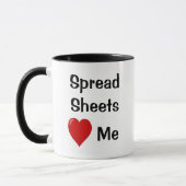 Ik hou van spreadsheets en spreadsheets mok (Links)