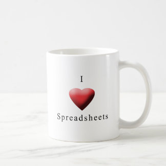 Ik hou van spreadsheets koffiemok
