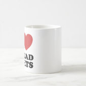 Ik hou van spreadsheets koffiemok (Center)