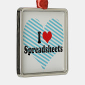 Ik hou van spreadsheets metalen ornament (Rechts)
