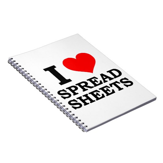 Ik hou van spreadsheets notitieboek (Rechterzijde)