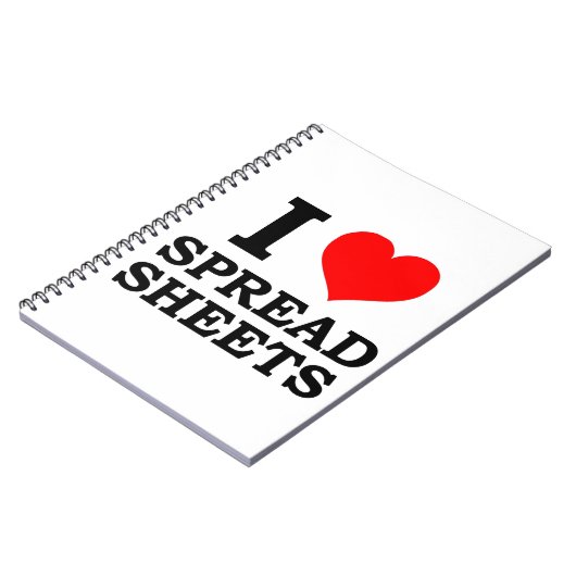 Ik hou van spreadsheets notitieboek (Linkerzijde)