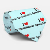 Ik hou van spreadsheets stropdas (Opgerold)