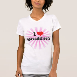 Ik hou van spreadsheets t-shirt