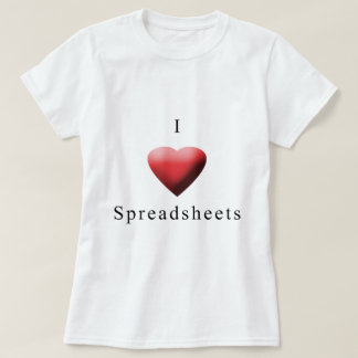 Ik hou van spreadsheets t-shirt