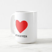 Ik hou van sprinkhaan koffiemok (Voorkant links)