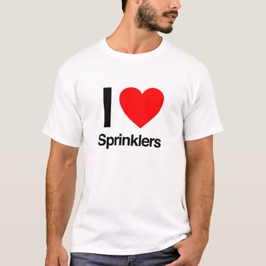 Ik hou van sprinklers t-shirt (Voorkant)