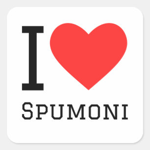 Ik hou van spumoni vierkante sticker