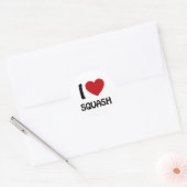 Ik hou van Squash Ronde Sticker (Envelop)