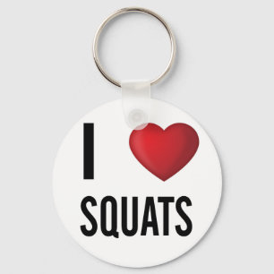 Ik hou van squats sleutelhanger
