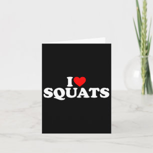 Ik hou van squats workout gym kaart