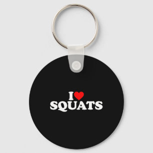 Ik hou van squats workout gym sleutelhanger