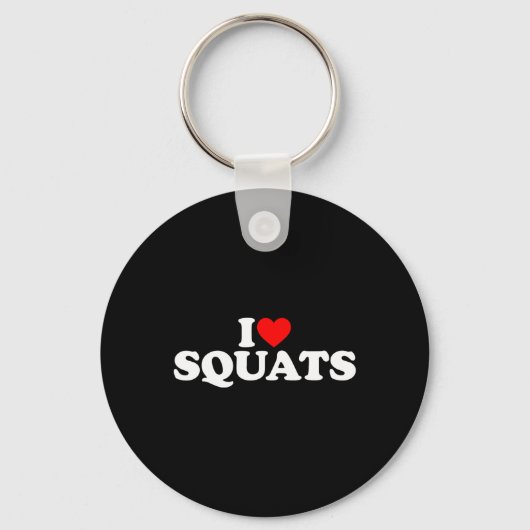 Ik hou van squats workout gym sleutelhanger (Voorkant)