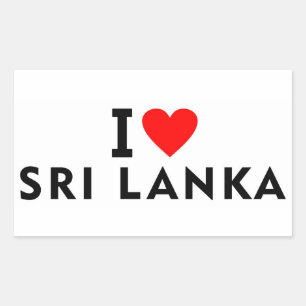 Ik hou van Sri Lanka land zoals harttoerisme Rechthoekige Sticker