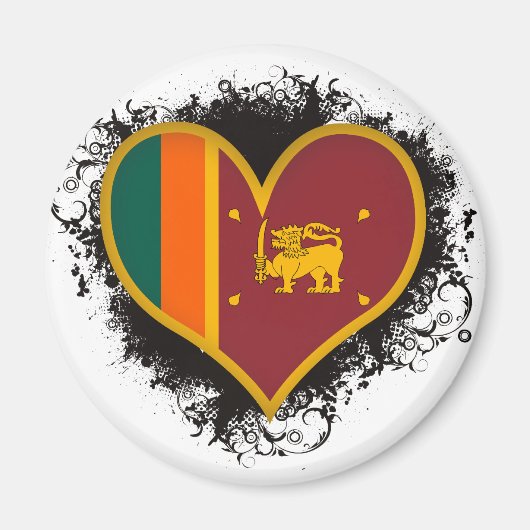 Ik hou van Sri Lanka Magneet (Voorkant)