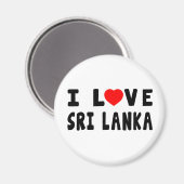 Ik hou van Sri Lanka Magneet (Voorkant / Achterkant)