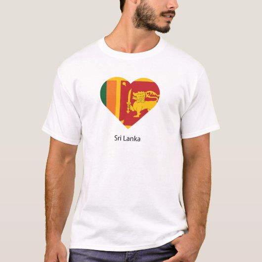 Ik hou van Sri Lanka T-shirt (Voorkant)