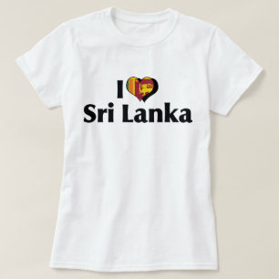 Ik hou van Sri Lanka Vlag Shirt
