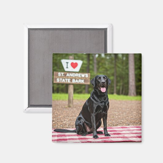 Ik hou van St. Andrew's State Bark Magneet (Voorkant / Achterkant)