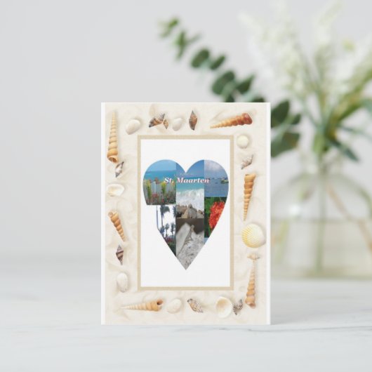 Ik hou van St. Maarten Briefkaart (Staand voorkant)