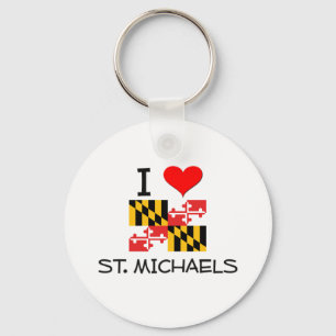 Ik hou van St. Michaels Maryland Sleutelhanger