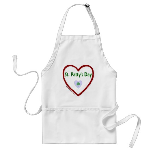 Ik hou van St. Patty's Day Standaard Schort (Voorkant)