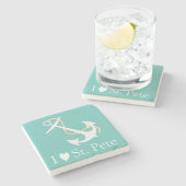 Ik hou van St. Pete Nautical Stenen Onderzetter (Zijkant)