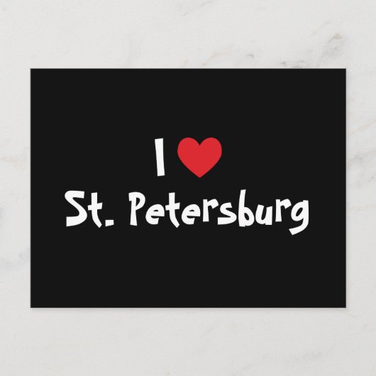 Ik hou van St. Petersburg Briefkaart (Voorkant)
