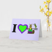 Ik hou van St. Urho aanpassen Wenskaart Kaart (Gele Bloem)