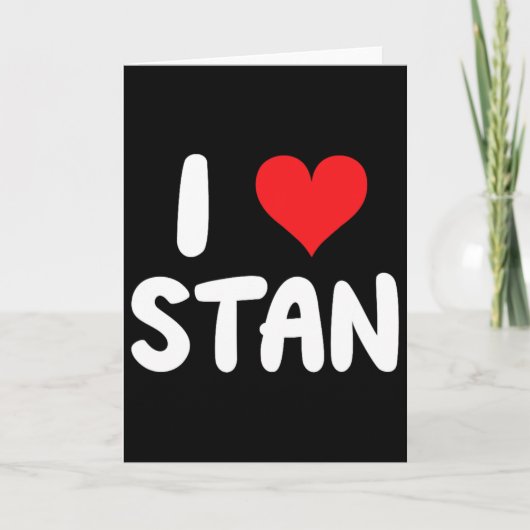 Ik hou van Stan - Hart - Naam Kaart (Voorkant)