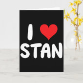 Ik hou van Stan - Hart - Naam Kaart (Gele Bloem)