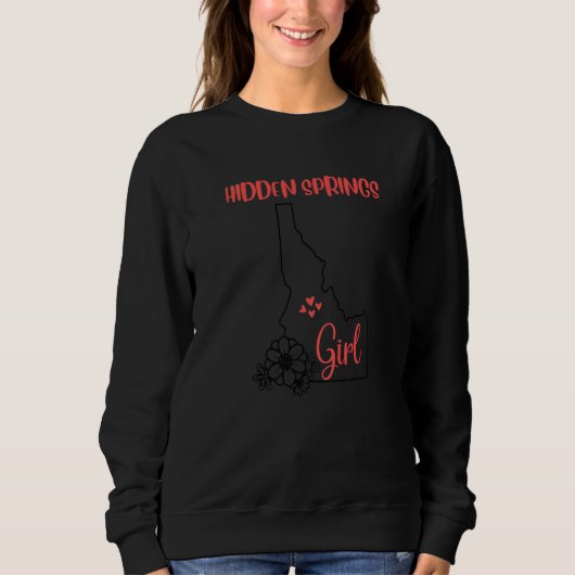Ik hou van State of Idaho Flower Outline HiddenSpr Trui (Voorkant)