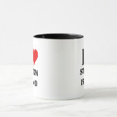 Ik hou van Staten Island hart meme grappig Mok (Midden)